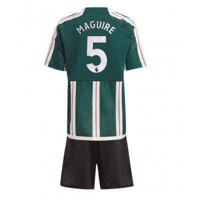 Billiga Fotbollströjor Barn Manchester United Bortatröja 2023-24 tröja set Harry Maguire 5