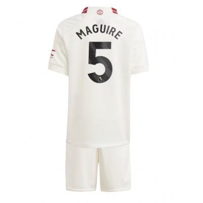 Billiga Fotbollströjor Barn Manchester United Tredje Tröja 2023-2024 fotbollströja set Harry Maguire 5