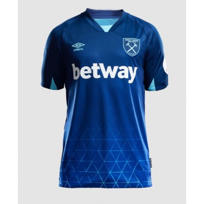 Billiga Fotbollströjor West Ham United Tredje Tröja 2023-24 blå Kortärmad Fotbollströjor Med Eget Namn