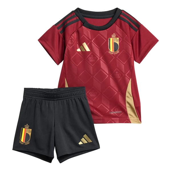 Köpa Billiga Fotbollströjor barn Belgien Hemmaställ EM 2024 röd Kortärmad + svart Korta byxor