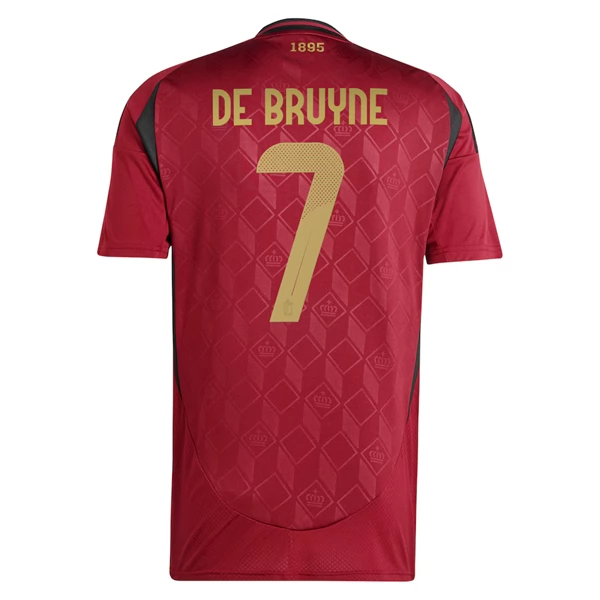 Köpa Billiga Fotbollströjor Herr Belgien Hemmaställ EM 2024 Kortärmad med tryck De Bruyne 7