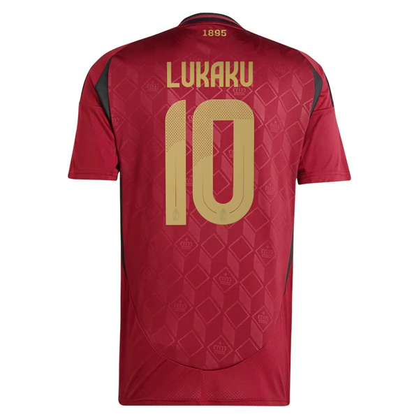 Köpa Billiga Fotbollströjor Herr Belgien Hemmaställ EM 2024 Kortärmad med tryck Lukaku 10