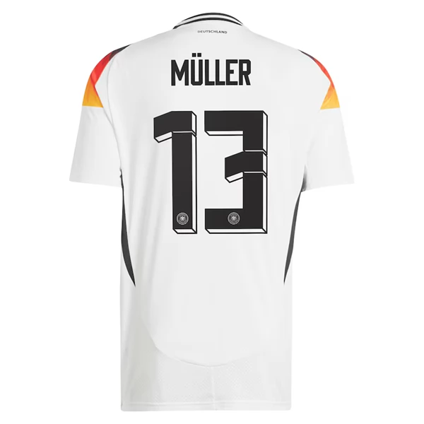 Tyskland Billiga Fotbollströjor Herr Hemmaställ EM 2024 Kortärmad med tryck Müller 13