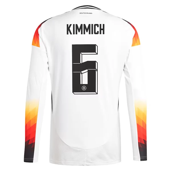 Tyskland Billiga Fotbollströjor Herr Hemmaställ EM 2024 Långärmad med tryck Kimmich 6