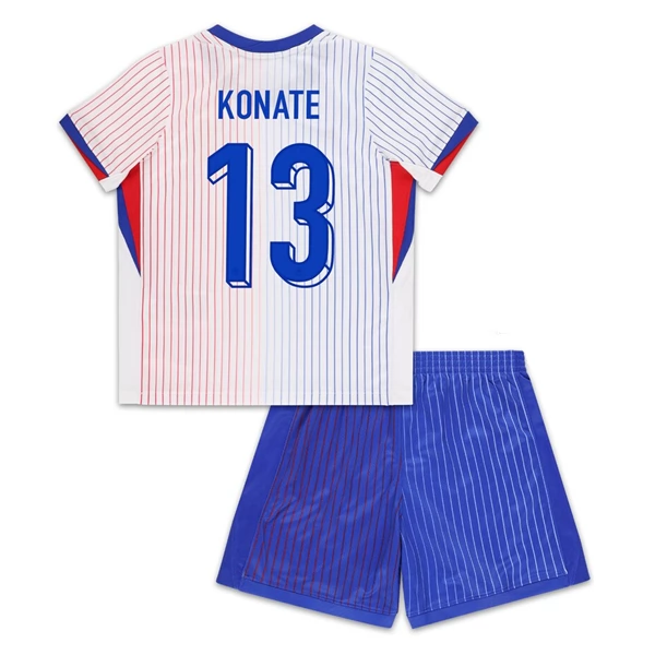 Fotbollskläder till baby Frankrike Borta tröja EM 2024 med tryck Konate 13