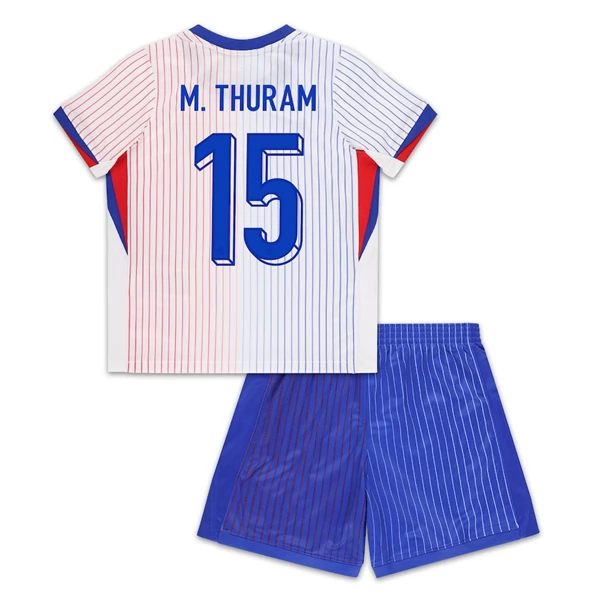 Fotbollskläder till baby Frankrike Borta tröja EM 2024 med tryck M.Thuram 15