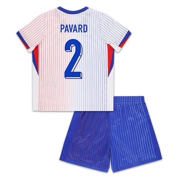 Fotbollskläder till baby Frankrike Borta tröja EM 2024 med tryck Pavard 2