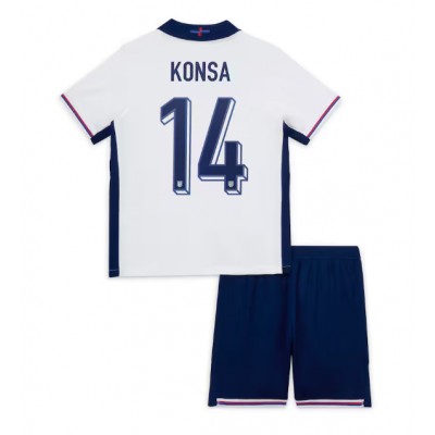 Fotbollskläder till baby England Fotbollströja Hemmaställ EM 2024 Ezri Konsa 14
