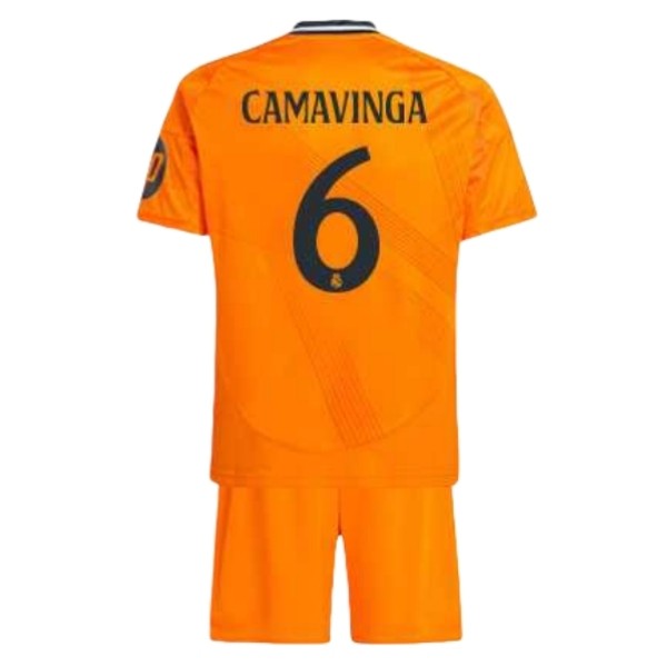 Köpa Real Madrid Bortatröja Barn 2024-25 tröja set Eduardo Camavinga 6