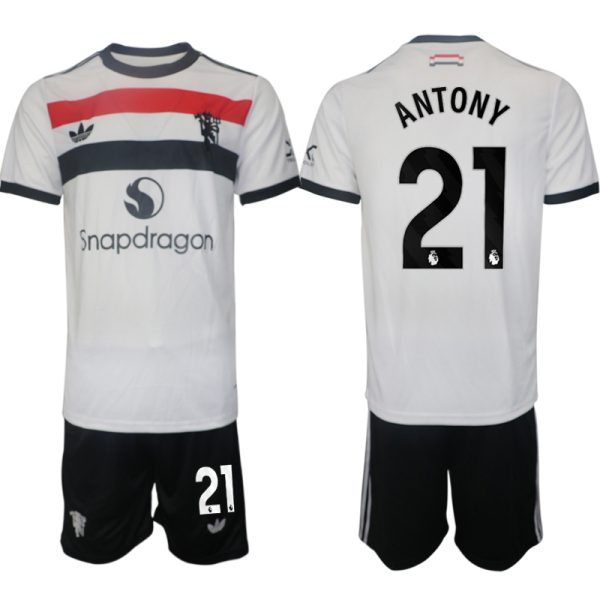 Billiga Manchester United Tredjetröja 2024/25 Fotbollströjor med tryck Antony 21 fotbollströja set