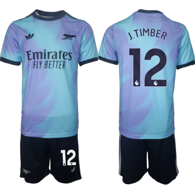 Billiga Fotbollströjor Herr Arsenal Tredjetröja 2024/25 Fotbollströja Set Jurrien Timber 12