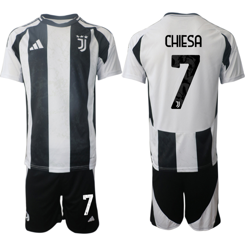 Billiga Fotbollströjor Herr Juventus Hemmatröja 2024/25 fotbollströja set Federico Chiesa 7