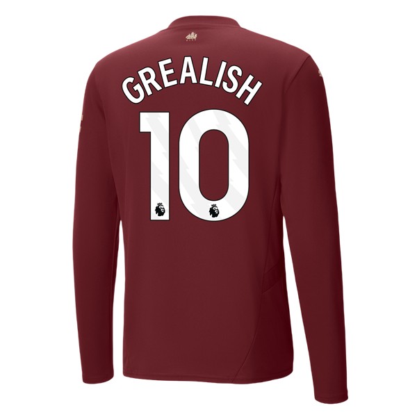 Billiga Fotbollströjor Herr Manchester City Tredjetröja 2024/25 Långärmad Jack Grealish 10