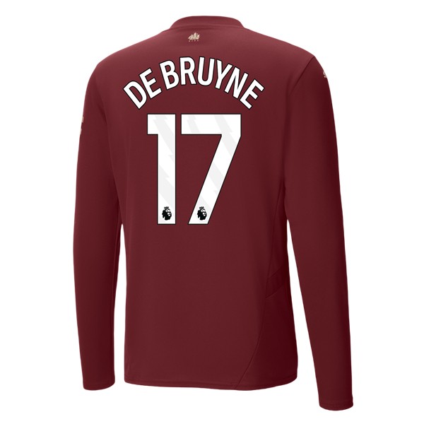 Billiga Fotbollströjor Herr Manchester City Tredjetröja 2024/25 Långärmad Kevin De Bruyne 17