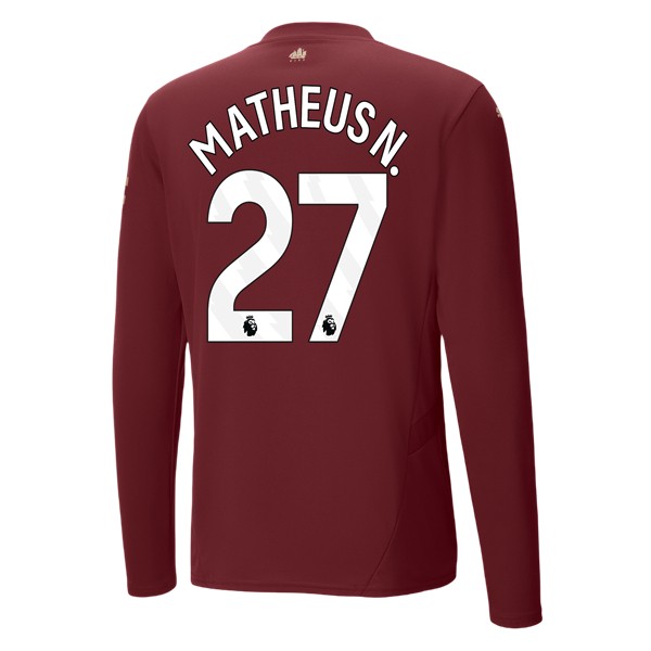 Billiga Fotbollströjor Herr Manchester City Tredjetröja 2024/25 Långärmad Matheus Nunes 27