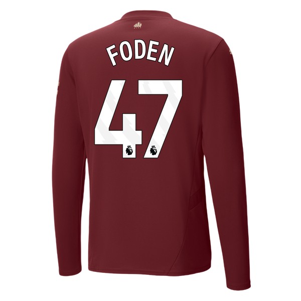 Billiga Fotbollströjor Herr Manchester City Tredjetröja 2024/25 Långärmad Phil Foden 47
