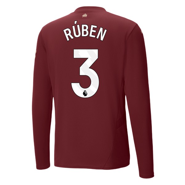 Billiga Fotbollströjor Herr Manchester City Tredjetröja 2024/25 Långärmad Rúben Dias 3