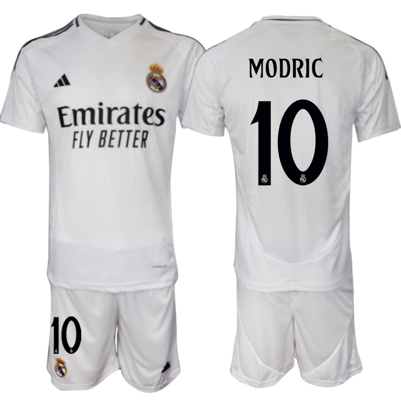 Billiga Fotbollströjor Herr Real Madrid Hemmatröja 2024/25 tröja set Luka Modric 10