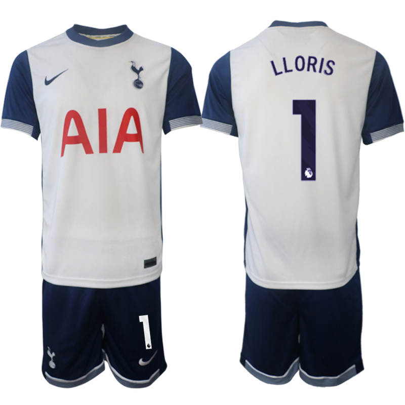Billiga Fotbollströjor Tottenham Hotspur Hemmatröja 2024/25 Kortärmad (+ Korta byxor) Hugo Lloris 1