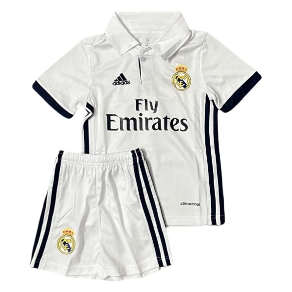 Fotbollskläder till baby Real Madrid Hemmatröja Retro 2016-2017 Kortärmad shorts