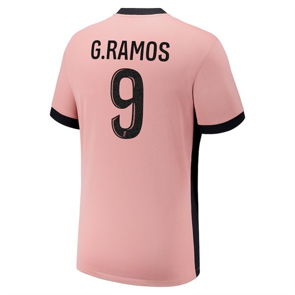 Fotbollströjor med tryck Gonçalo Ramos 9 Paris Saint-Germain Tredjetröja 2024/25 Kortärmad