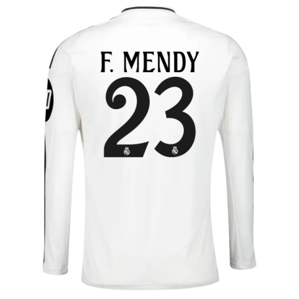 Matchtröjor Fotboll Herr Real Madrid Hemmatröja 2024/25 Långärmad Ferland Mendy 23