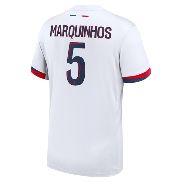 Matchtröjor Fotboll Paris Saint-Germain Bortatröja 2024/25 Kortärmad med tryck Marquinhos 5