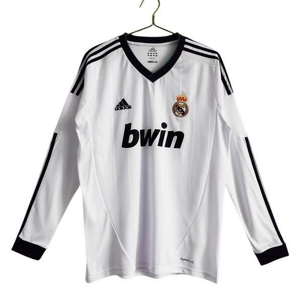 Real Madrid Hemmatröja Retro 2012-2013 Långärmad fotbollströjor för män