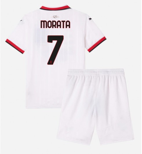 AC Milan Bortatröja 2024/25 Fotbollskläder för barn Alvaro Morata 7