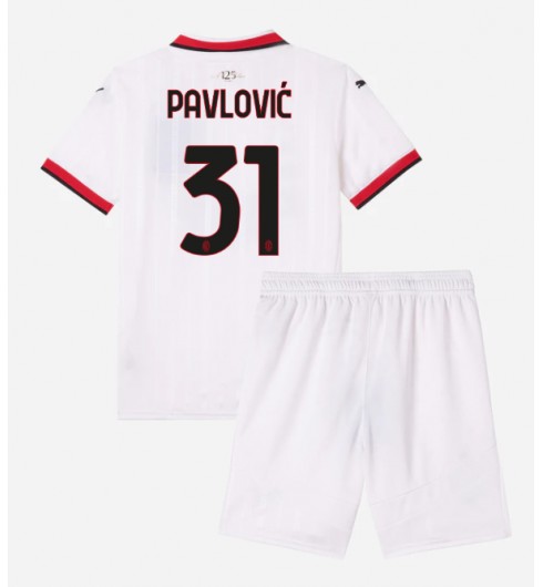 AC Milan Bortatröja 2024/25 Fotbollskläder för barn Strahinja Pavlovic 31