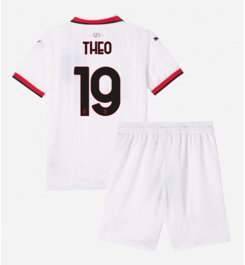 Köpa Billiga AC Milan Bortatröja 2024/25 Fotbollskläder för barn Theo Hernandez 19