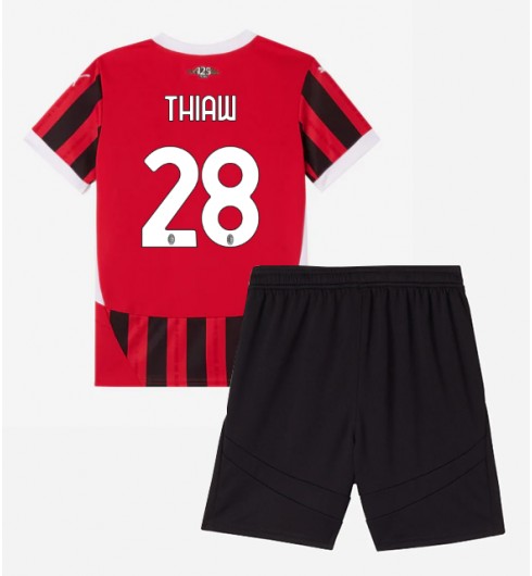 AC Milan Hemmatröja 2024/25 Fotbollskläder för barn Malick Thiaw 28