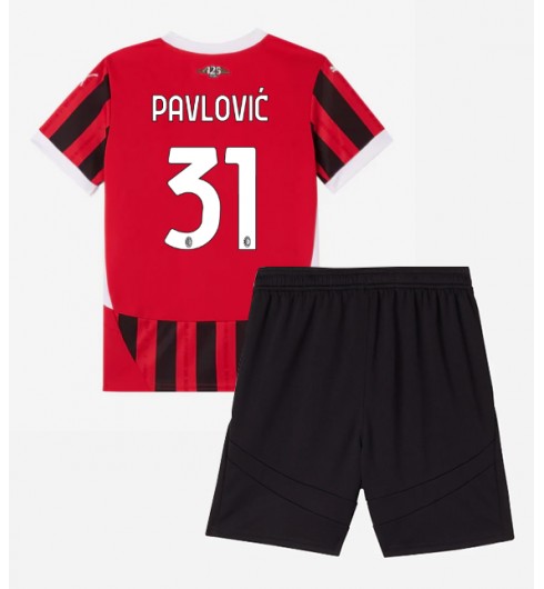 Köpa Billiga Fotbollströjor Barn AC Milan Hemmatröja 2024/25 Strahinja Pavlovic 31