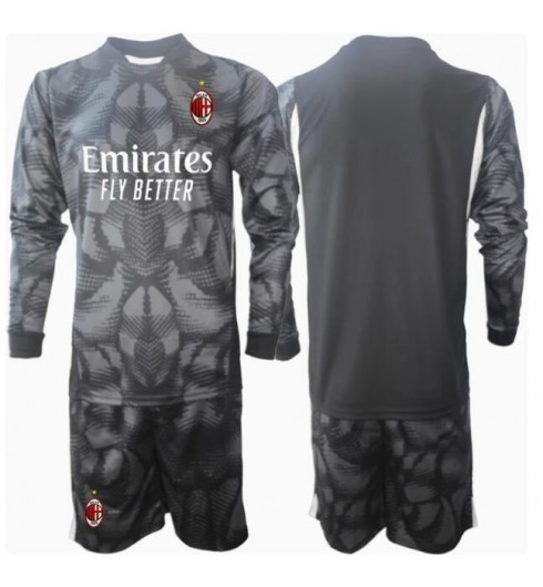 Fotbollskläder Set Barn AC Milan Målvakt Hemmatröja 2024/25 Långärmad + Korta byxor