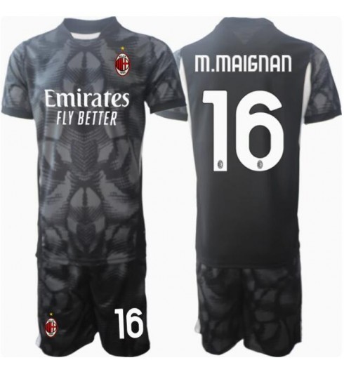 Köpa Fotbollskläder Set Barn AC Milan Målvakt Hemmatröja 2024/25 Mike Maignan 16