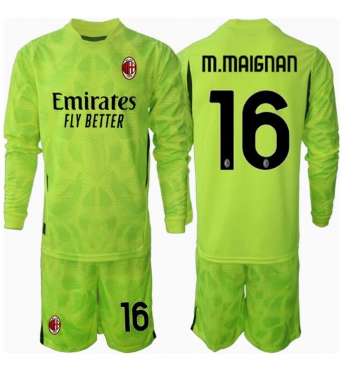 Billiga Fotbollströjor Barn AC Milan Målvakt Tredjetröja 2024/25 Mike Maignan 16