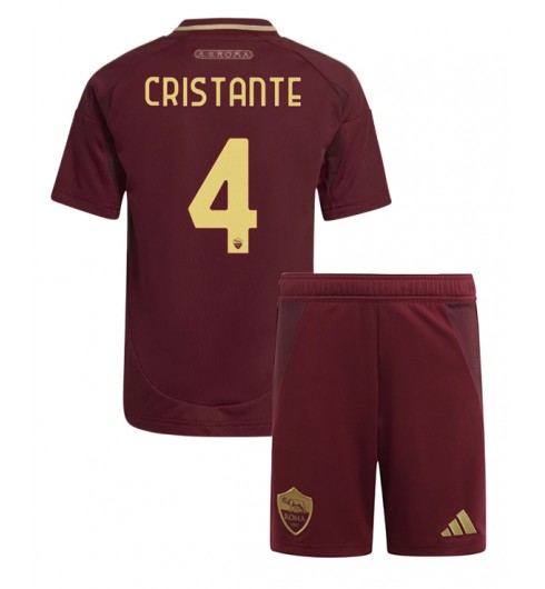 Fotbollströjor Barn Billiga AS Roma Hemmatröja 2024/25 Bryan Cristante 4
