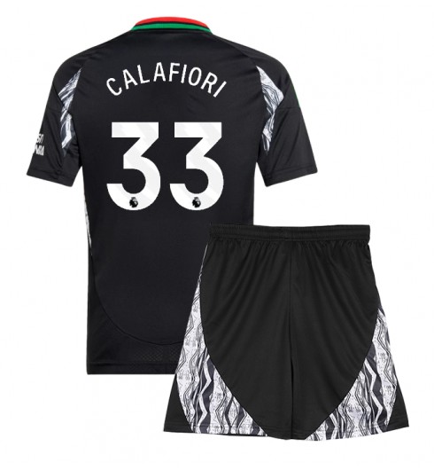 Köpa Fotbollskläder Set Barn Arsenal Bortatröja 2024/25 Riccardo Calafiori 33