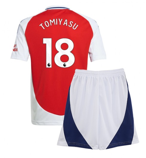 Fotbollskläder Set Barn Arsenal Hemmatröja 2024/25 Takehiro Tomiyasu 18