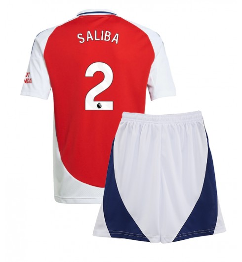 Fotbollströjor Barn Billiga Arsenal Hemmatröja 2024/25 William Saliba 2