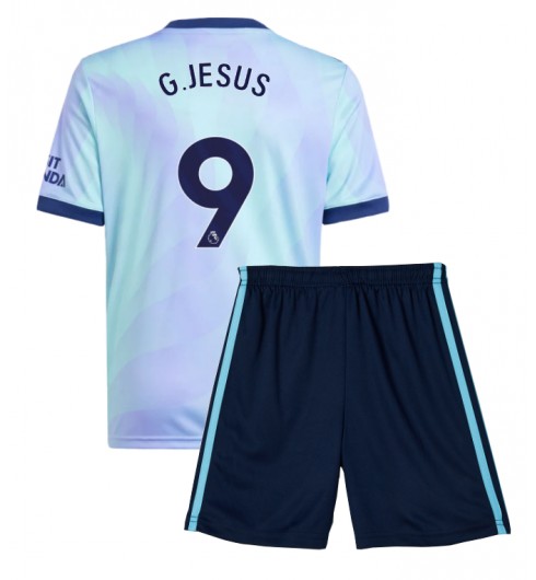 Fotbollskläder Set Barn Arsenal Tredjetröja 2024/25 Gabriel Jesus 9