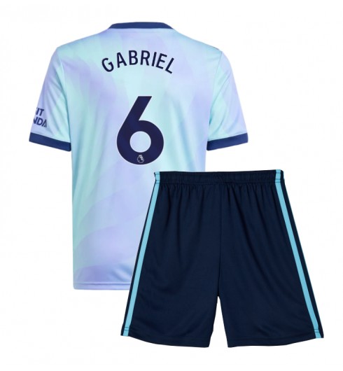Fotbollströjor Barn Billiga Arsenal Tredjetröja 2024/25 Gabriel Magalhaes 6