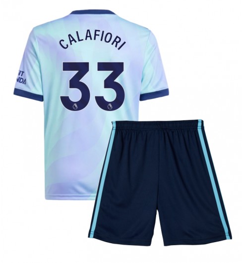 Billiga Fotbollströjor Barn Arsenal Tredjetröja 2024/25 Riccardo Calafiori 33