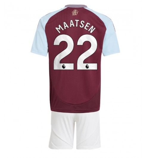 Fotbollströjor Barn Billiga Aston Villa Hemmatröja 2024/25 Kortärmad shorts Ian Maatsen 22