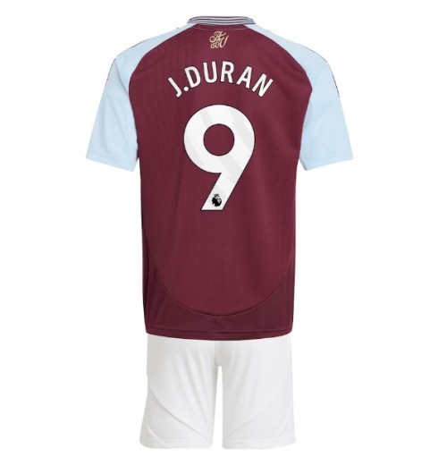 Fotbollströjor Barn Billiga Aston Villa Hemmatröja 2024/25 Kortärmad shorts Jhon Duran 9