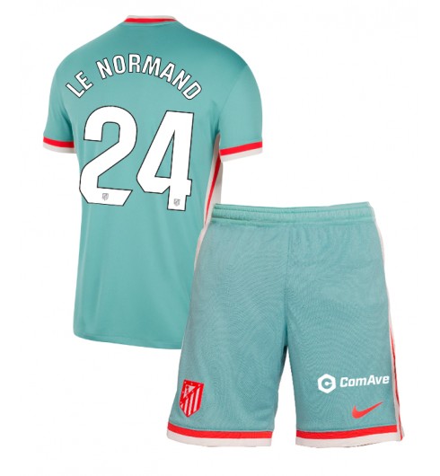 Fotbollströjor Barn Billiga Atlético Madrid Bortatröja 2024/25 Robin Le Normand 24