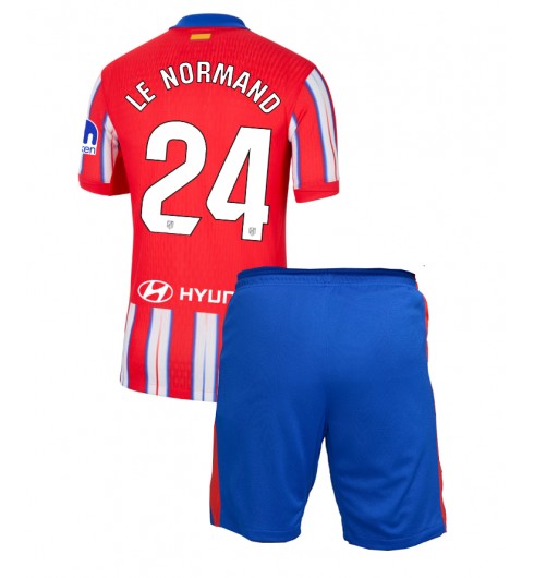 Fotbollskläder Set Barn Atlético Madrid Hemmatröja 2024/25 Robin Le Normand 24