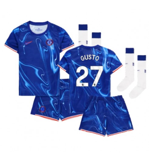 Chelsea Hemmatröja 2024/25 Fotbollströja med namn barn Malo Gusto 27