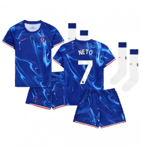Chelsea Hemmatröja 2024/25 Fotbollströja med namn barn Pedro Neto 7
