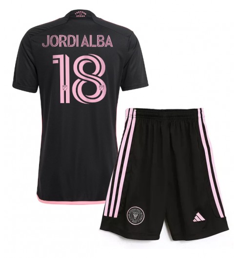Fotbollskläder Set Barn Inter Miami Bortatröja 2024/25 Jordi Alba 18